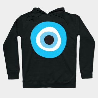 Evil Eye Symbol Light Blue Cyan Hoodie